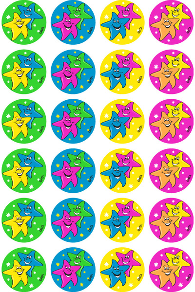 Stars Fluoro Stickers