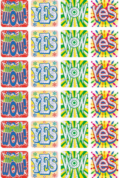 WOW/ Yes - Foil Stickers