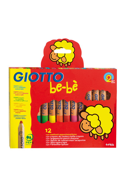 Giotto Be-Be Jumbo Coloured Pencils - Pack of 12