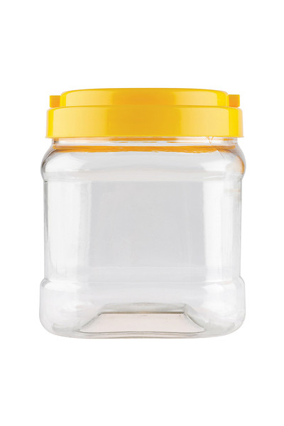 Plastic Jar Yellow Lid - 1.5ltr