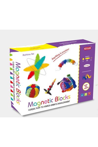 Hanye - Magnetic Blocks: Rainbow Set