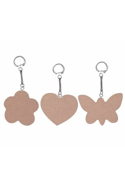 Wooden Key Chains - Large (Pack of 10)