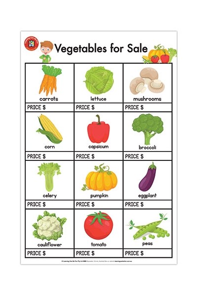Vegetables for Sale Poster