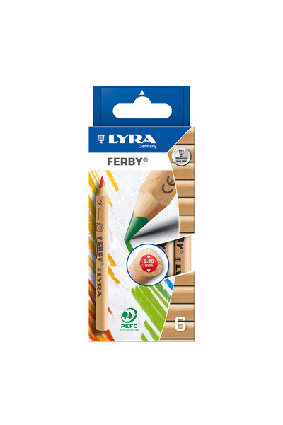 LYRA Ferby Nature Coloured Pencils - Pack of 6