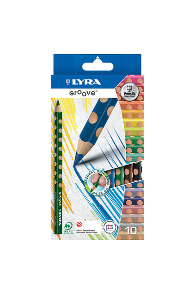 LYRA Groove Colour Pencils - Pack of 10
