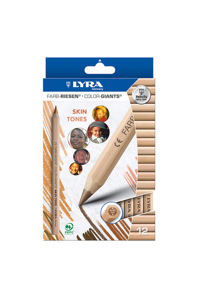 LYRA Colour Giants Skin Tones Pencils - Pack of 12