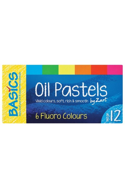 Basics - Oil Pastels: Fluoro (Pack of 12)