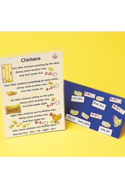 Magnetic Numeracy Rhymes - Chickens (A3)