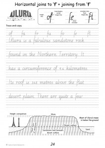 Handwriting Conventions Victoria Year 4 - Sample 1