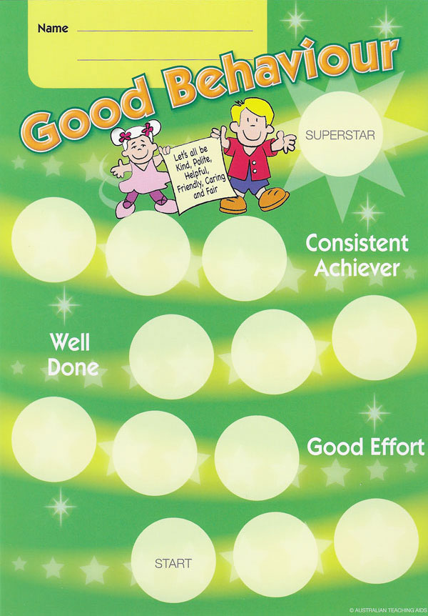 Good Behaviour Achievement Cards