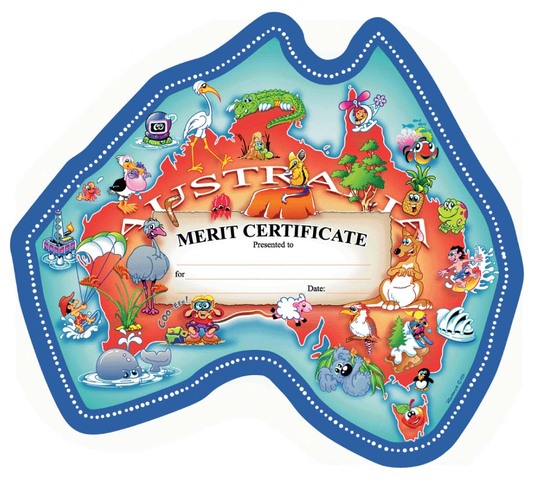 Our Australia Merit Certificate