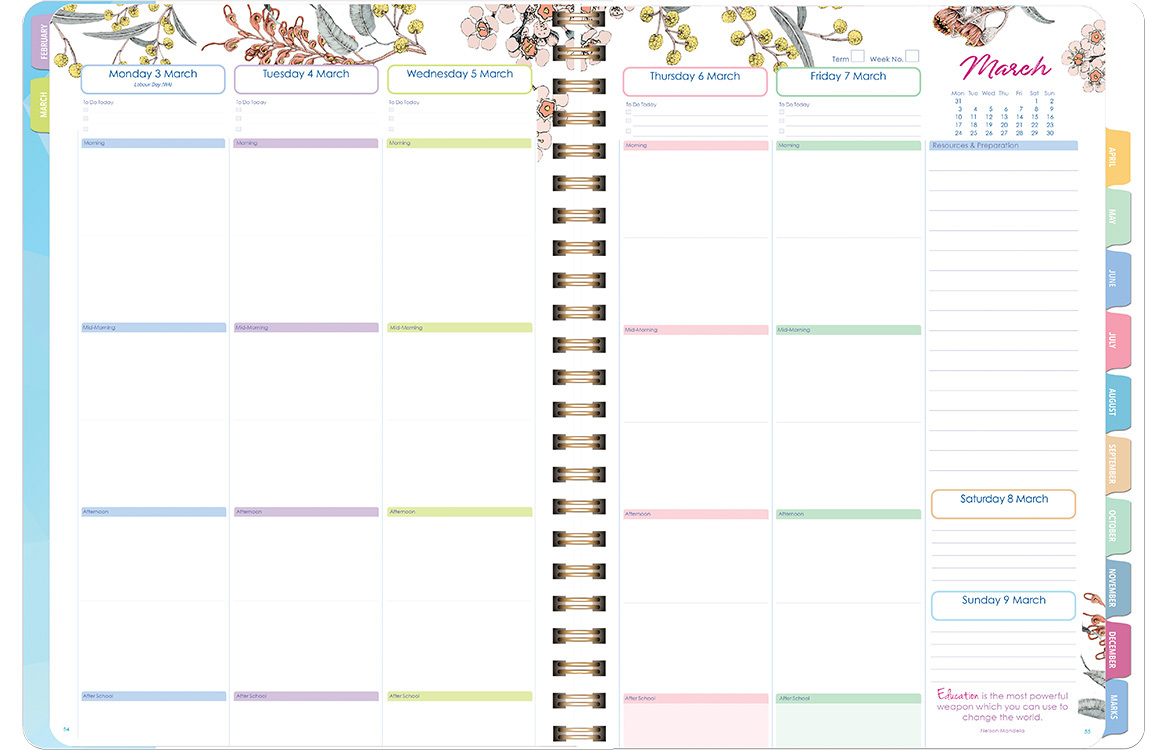 Deluxe Secondary Planner 2025 (Weekly) Blossom Createl Publishing