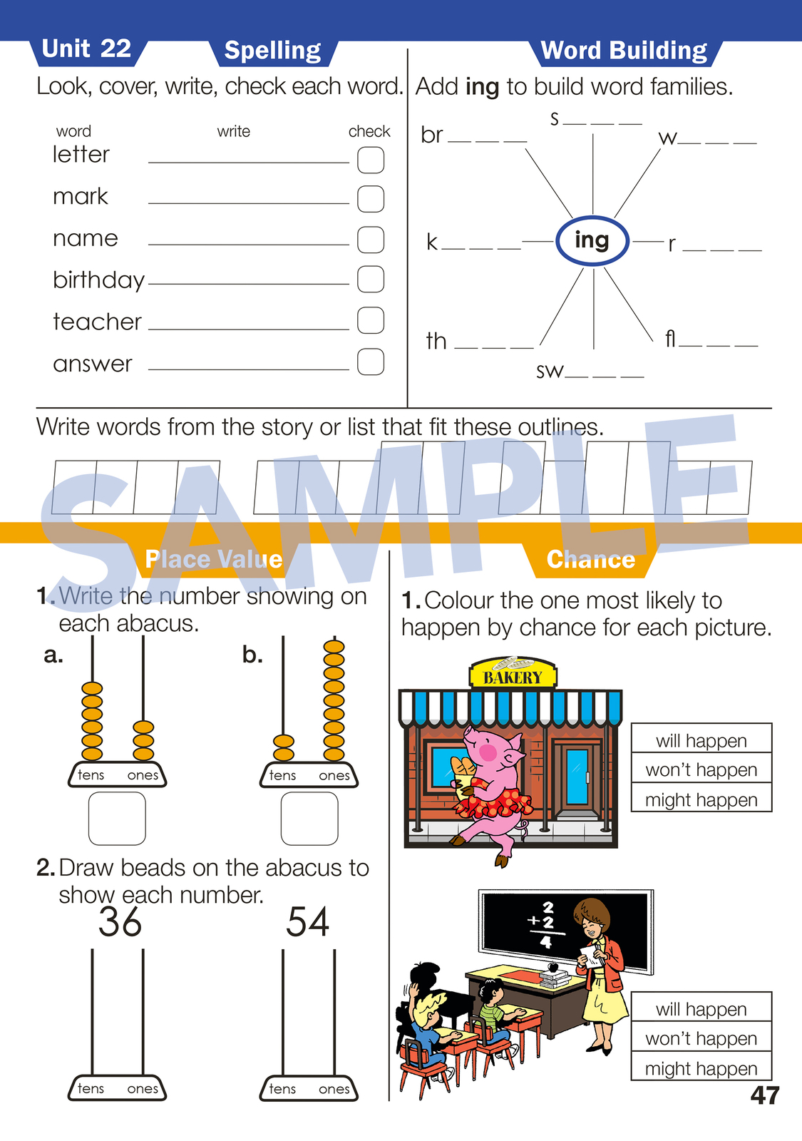 homework year 1 english