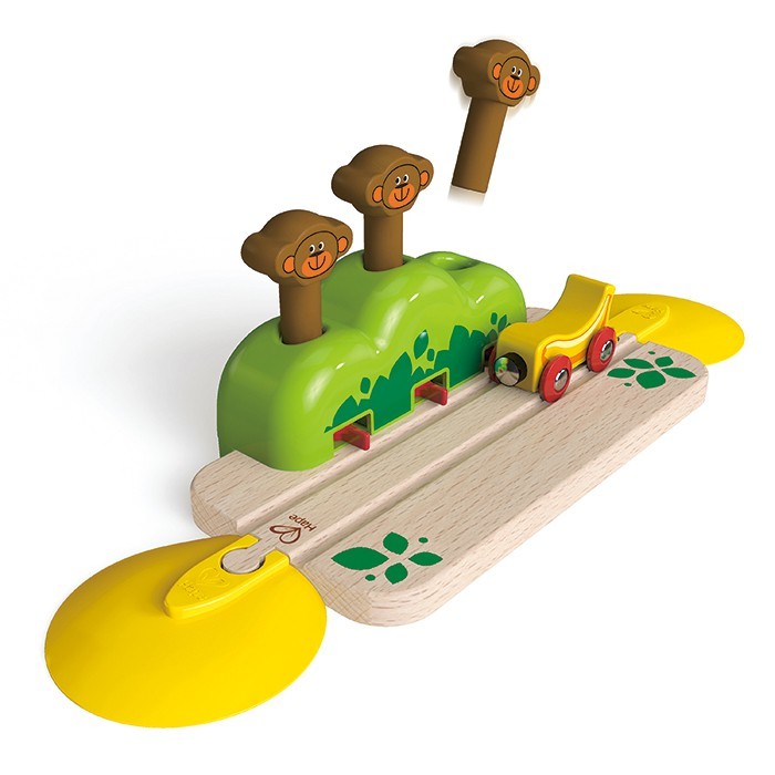 hape monkey pop up track