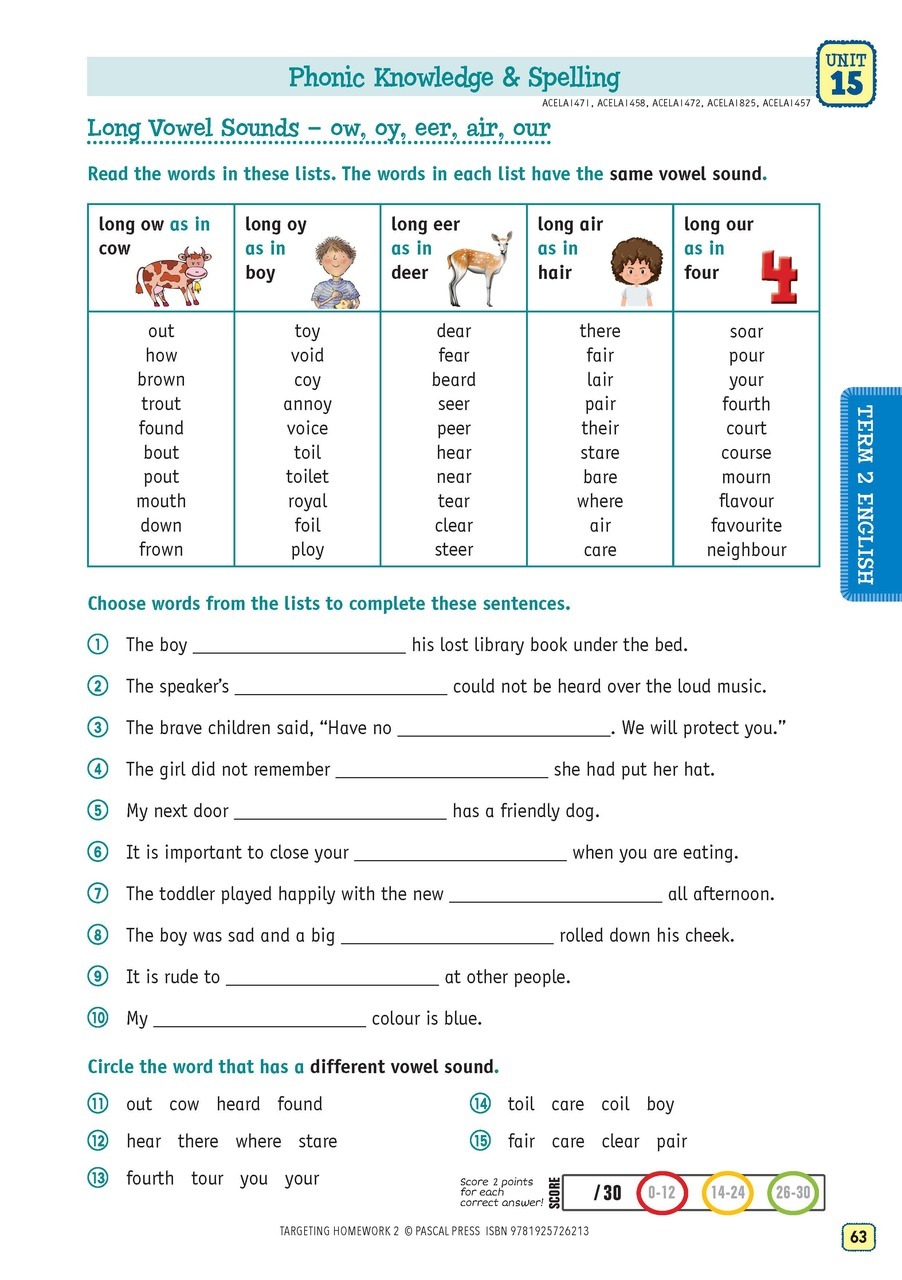 Targeting homework year 3 pdf image