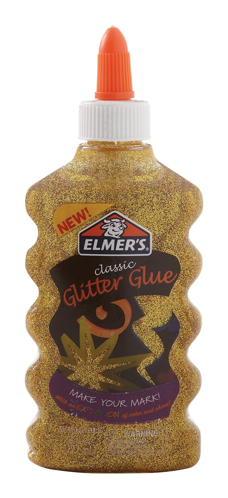 Elmer's Classic Glitter Glue 177mL Gold (026000181921) Educational