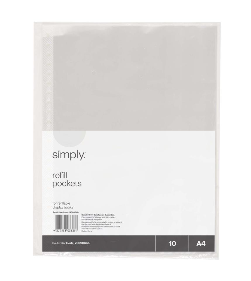 Simply Display Book Refill A4 Pack of 10 Teacher Superstore