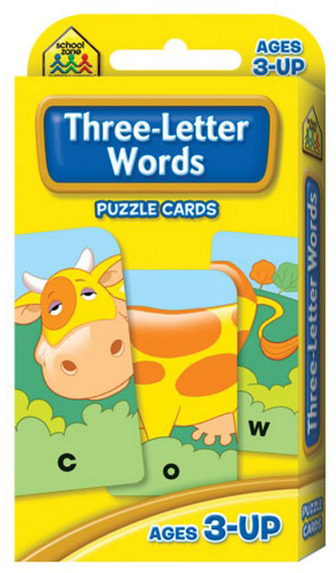 Three-Letter Words Puzzle Cards - School Zone Educational Resources and Supplies - Teacher Superstore Three-Letter Words Puzzle Cards - School Zone Educational Resources and Supplies - Teacher Superstore