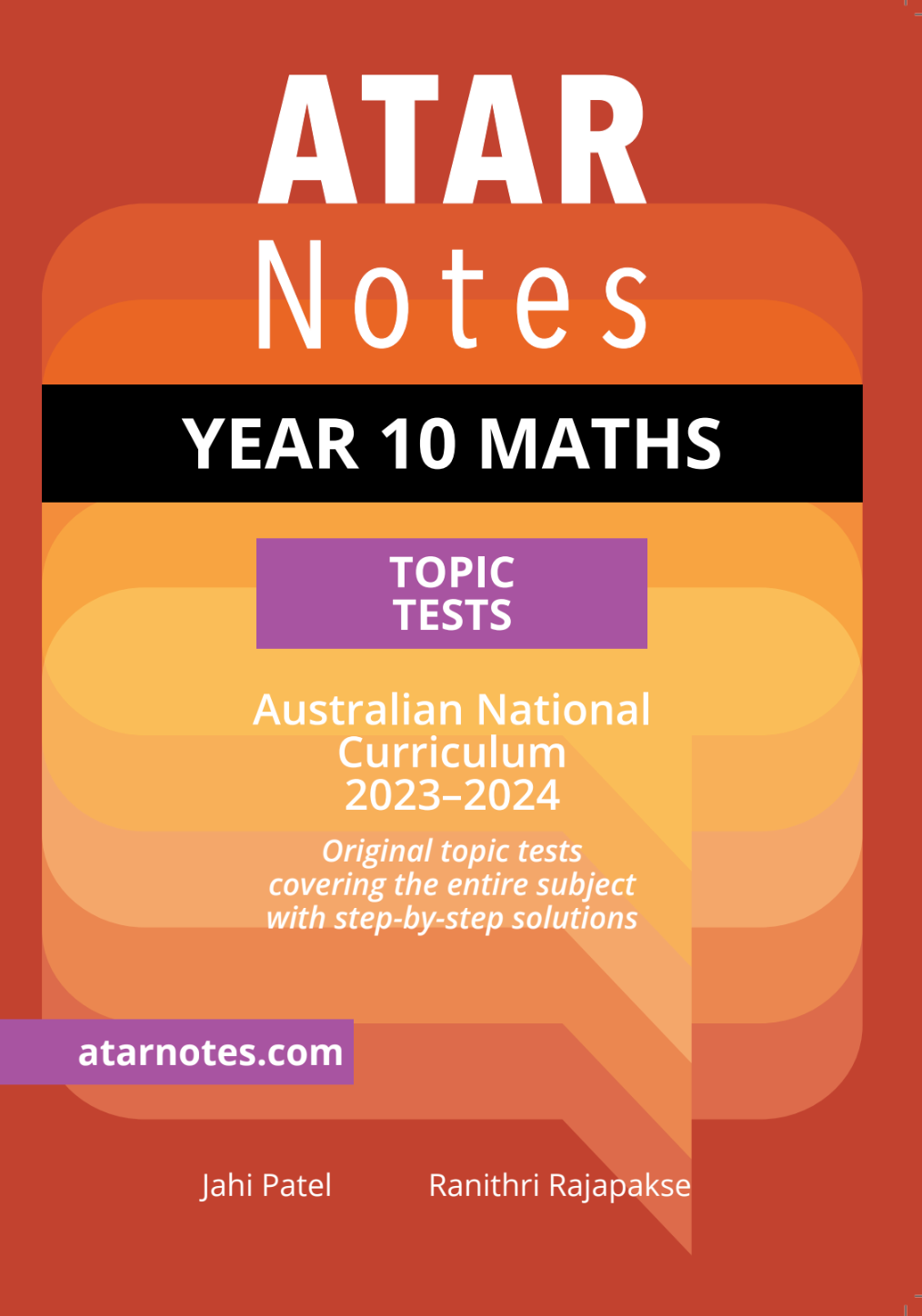 ATAR Notes Maths Topic Tests (20232024) Year 10 (9781922818270