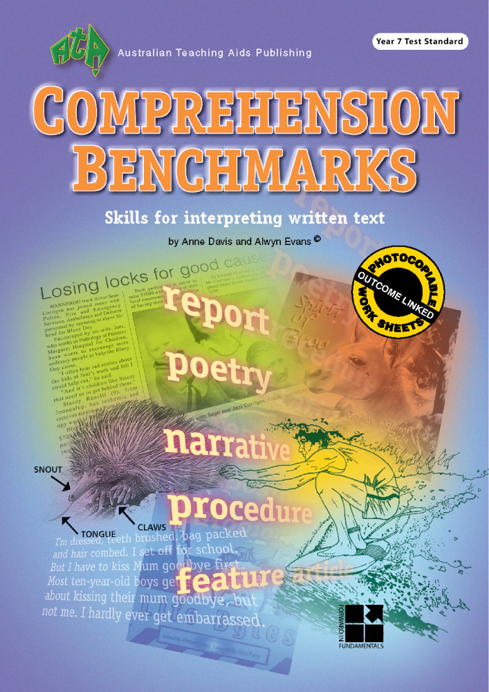 comprehension benchmarks year 7 test standard australian teaching