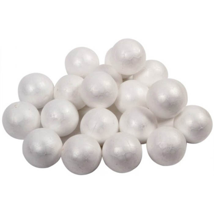 Polystyrene Balls 50mm Pack of 25 Colorific (CLR105411