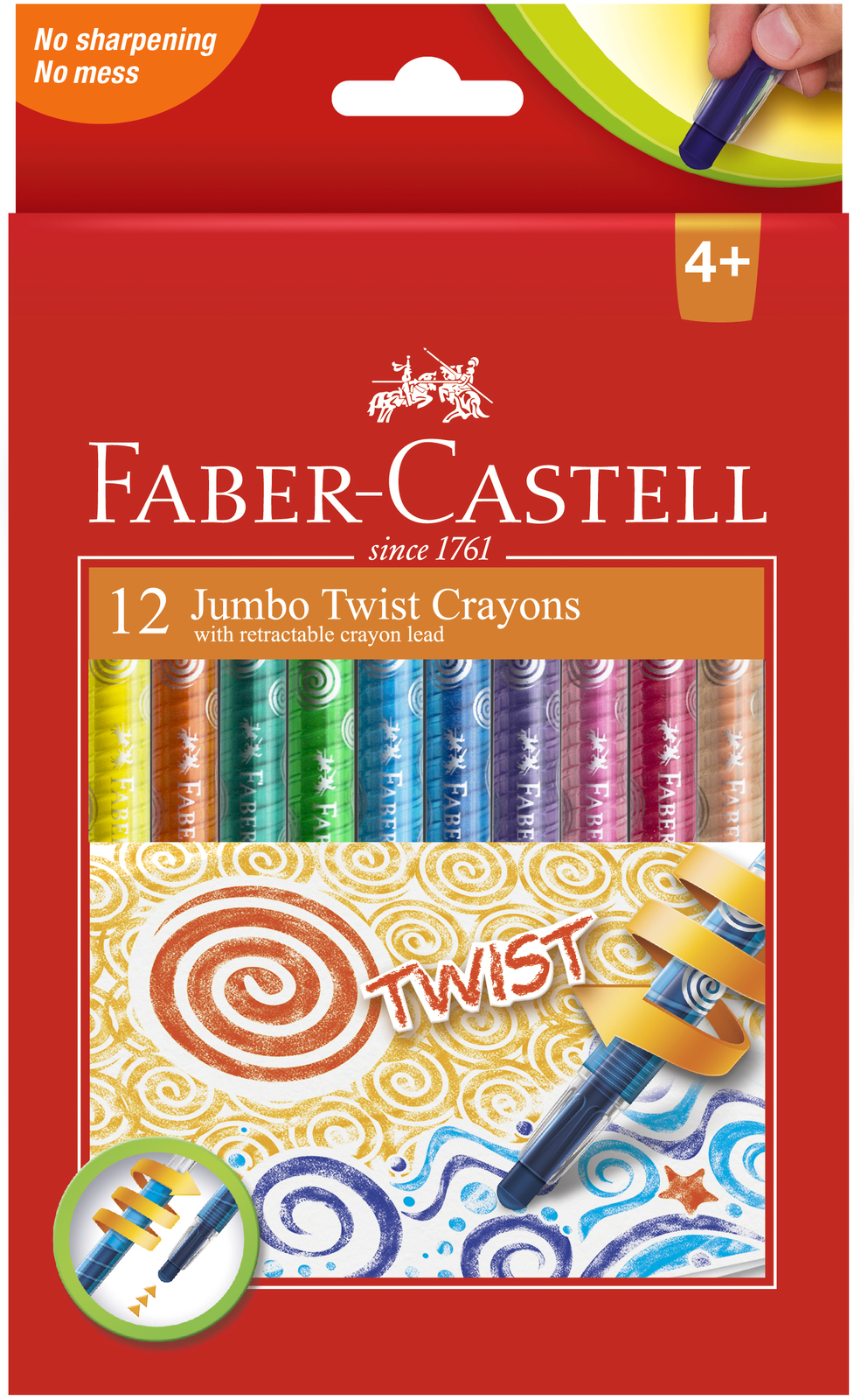 Faber-Castell Jumbo Grip Crayons Pack of 12