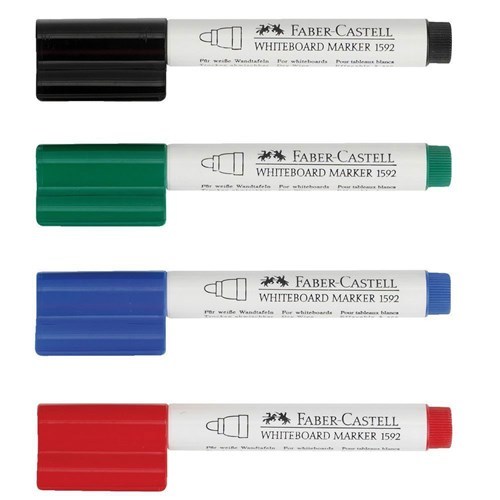 Faber-Castell Connector Whiteboard Markers Assorted Wallet of 4 - Impact