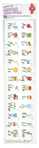 alphabet desk strips foundation script learning can be fun