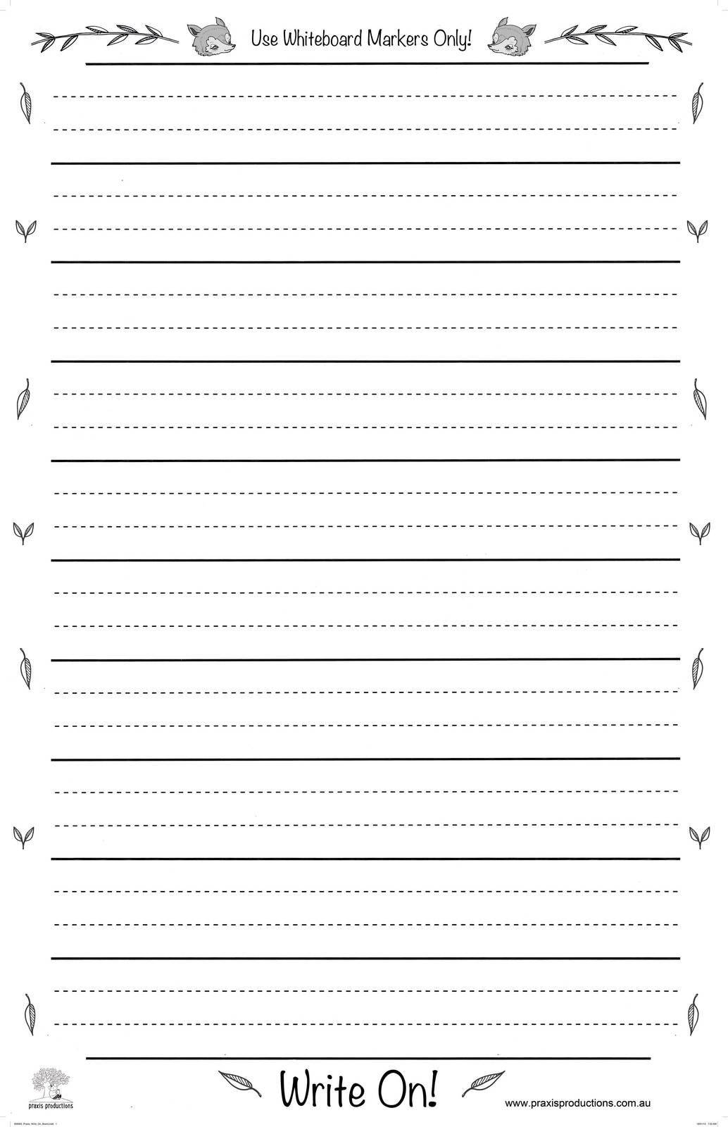 dotted thirds writing paper