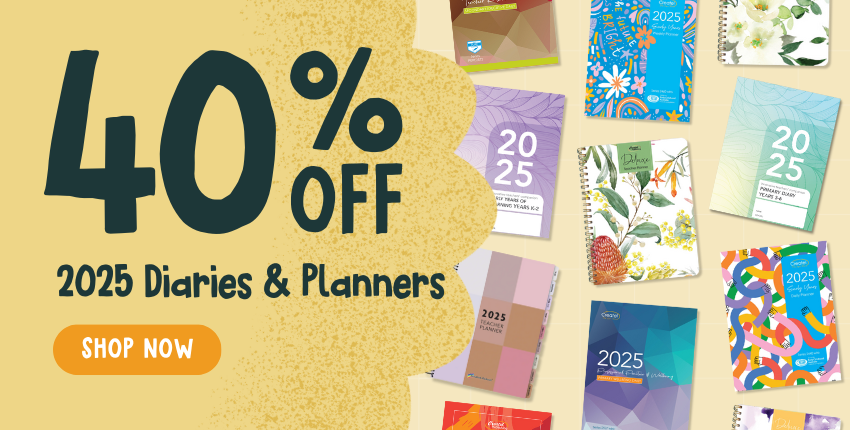 40% Off 2025 Teacher & Student Diaries!