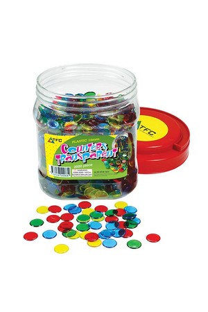 Counters - 16mm: Transparent (4 Colour)