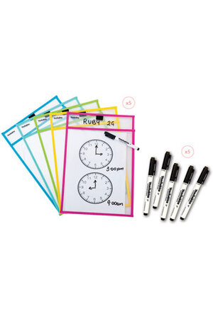Swap, Write N Wipe - Sleeves & Dry-Erase Markers
