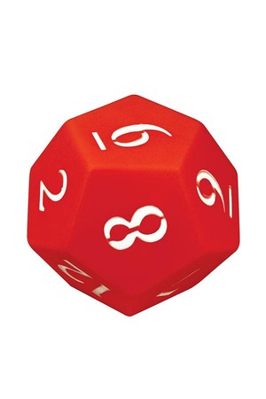 Dice - 100mm 12 Face: Number PVC