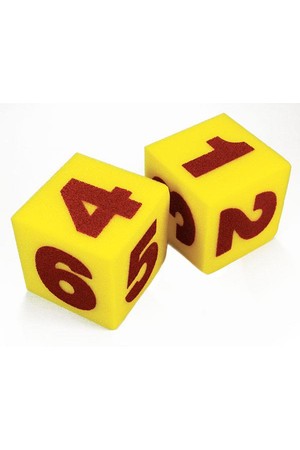 Dice - 125mm Foam Numbers Pair