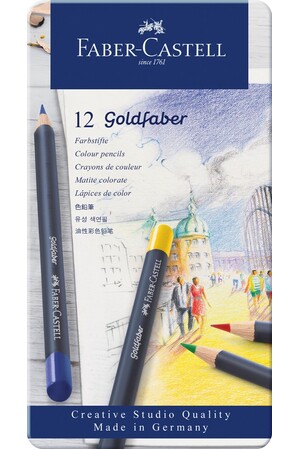 Faber-castell Goldfaber Pencil: Coloured - Tin 12