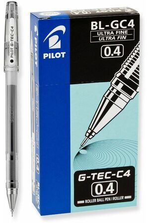 Pilot Pen: Rollerball Pen G-TEC-C4 - 0.4mm Ultra Fine Black (Box of 12)
