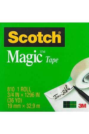 Scotch Magic Tape Rolls 810 (18mmx33m) - Pack of 12