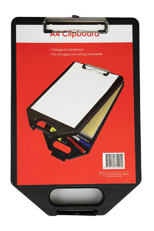 GNS Clipboard - Basic A4 With Storage: Black
