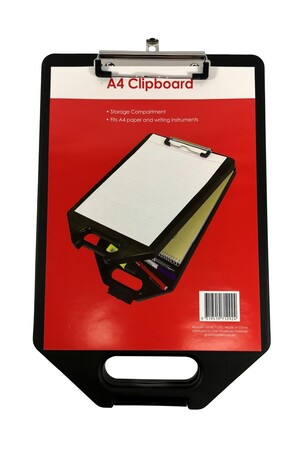 Clipboard GNS: A4 With Storage - Black