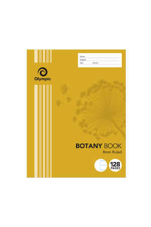 Olympic Botany Book: Feint Ruled 8mm - 128 Page
