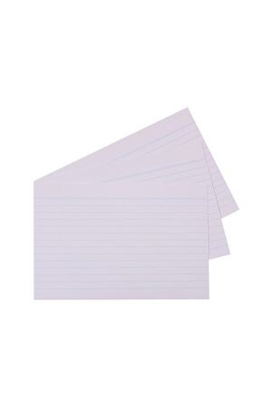 100 System Cards - 102x152mm: White Ruled