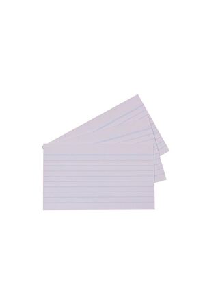 100 System Cards - 76x127mm: White Ruled