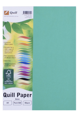 Quill Paper 80gsm (A4) - Pack of 500: Green