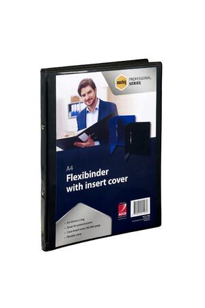 Marbig Flexibinder with Insert Cover: Black - A4