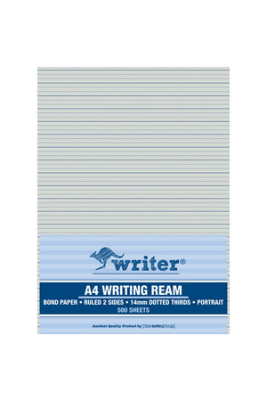 Writer A4 Writing Ream - Bond Paper: 14mm Dotted Thirds