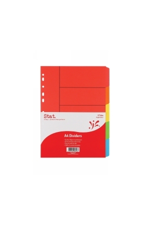 Divider Stat: A4 Bright Colours - Manilla (5 Tab)