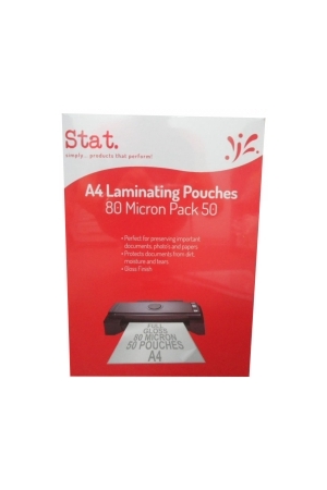 Laminating Pouch Stat A4 80 Micron (Pack of 50)