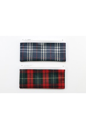 Pencil Case (20x9cm) - Tartan Assorted