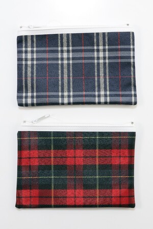 Pencil Case (20x13cm) - Tartan Assorted