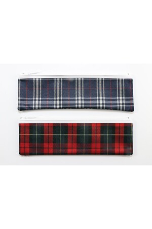 Pencil Case (33x10cm) - Tartan Assorted